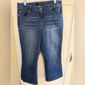 1822 Denim Women's Blue Cropped Flare Jeans
